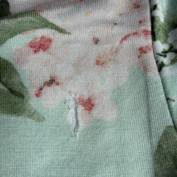 Posh Peanut Girls Short Sleeve Twirl Dress 6T Pale Green Floral READ FLAW - Picture 9 of 10